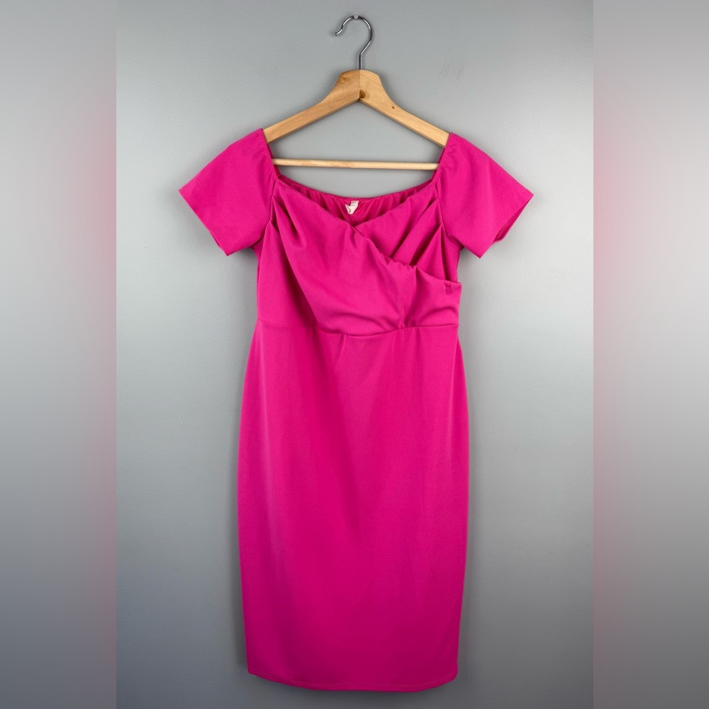 Elegant Pink Off-Shoulder Maternity Dress